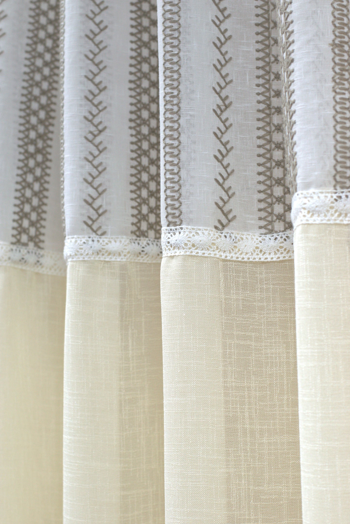4×7 Semi Linen Door Curtain | Elegant Textured Fabric for Home Décor