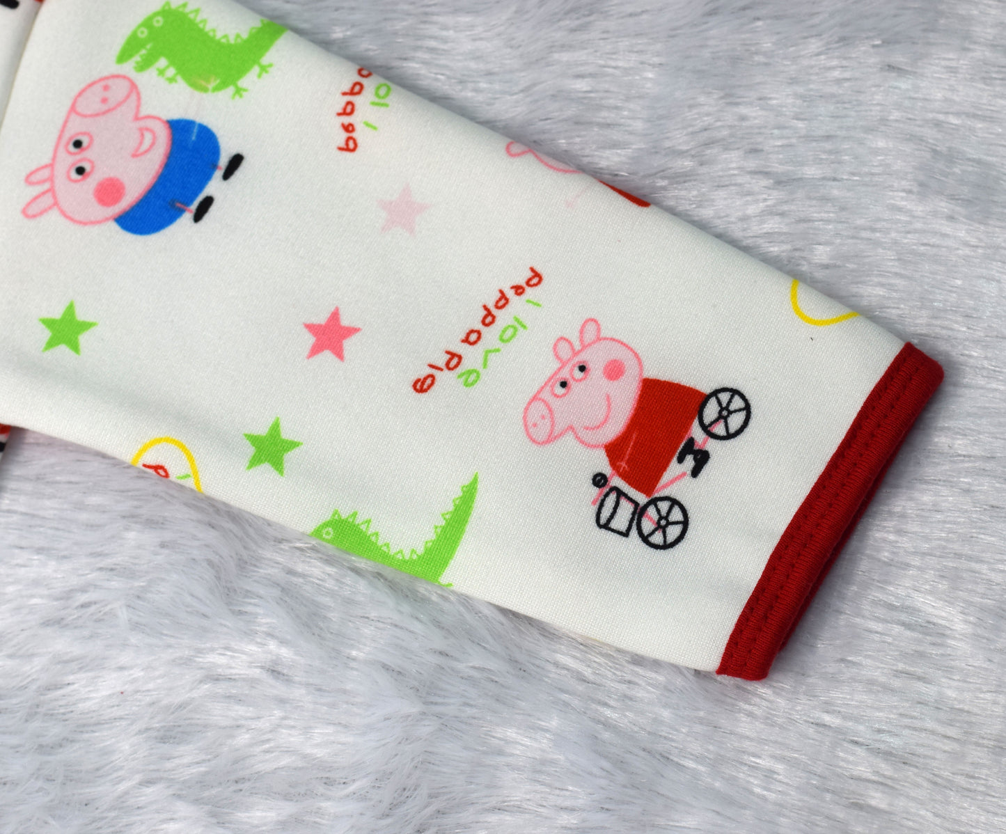 Peppa Pig Print Baby Jhabla – Soft Cotton Front-Open Shirt (3–6 Months)