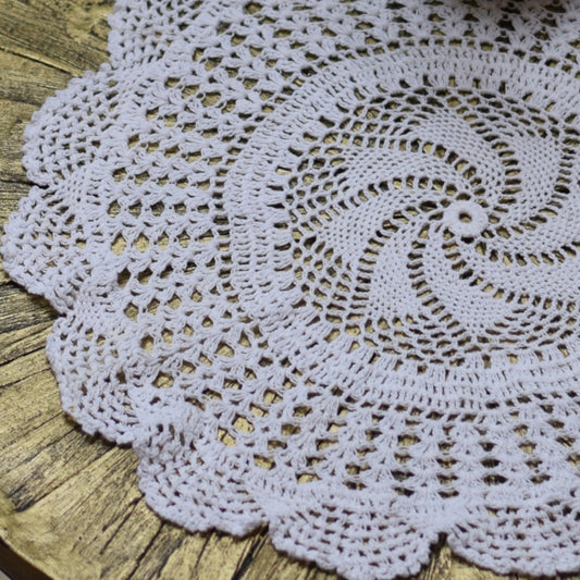 Handmade 14-Inch Crochet Doily – Elegant Table Decor