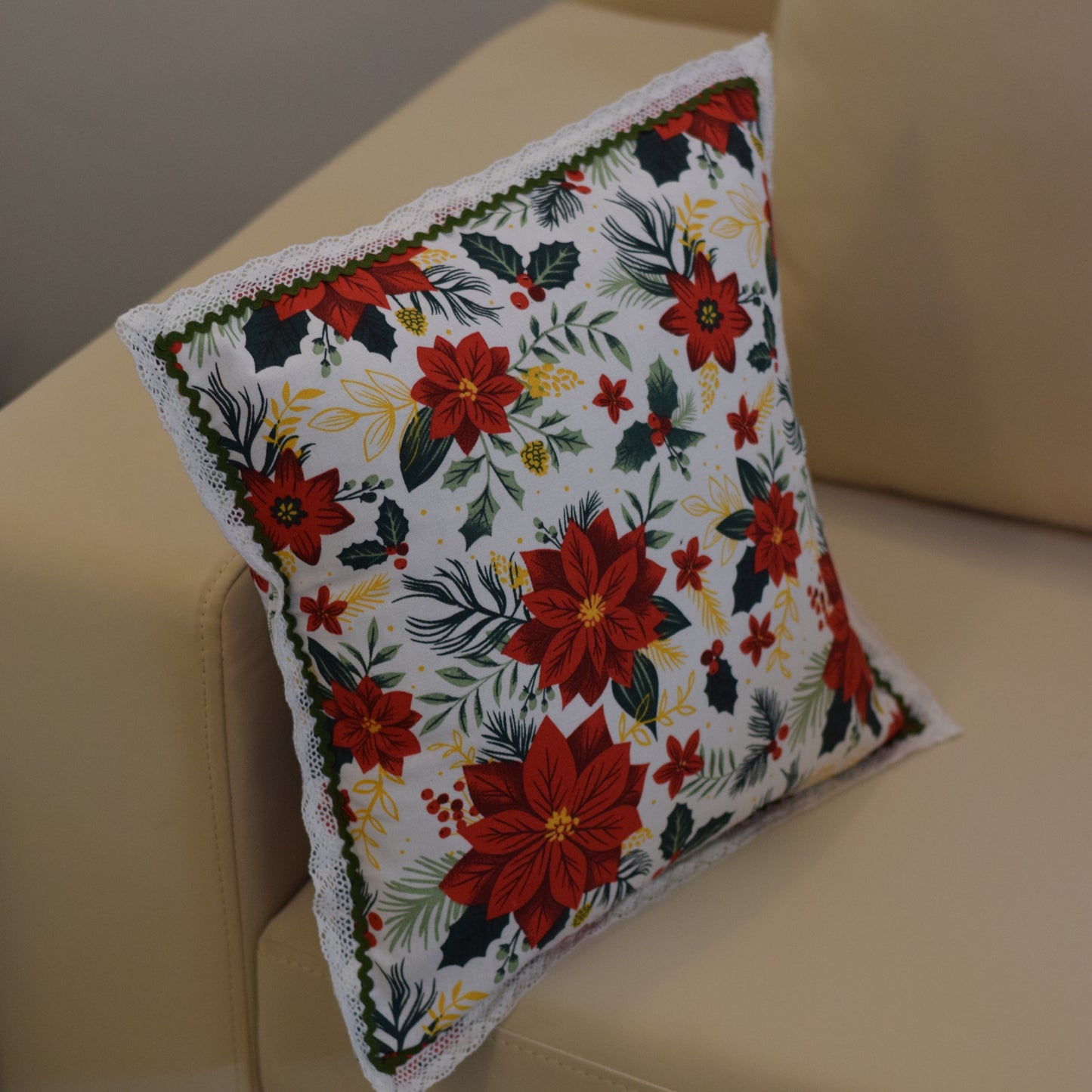 Festive Floral Printed Cushion Cover Set of 5 – 16x16 Inch