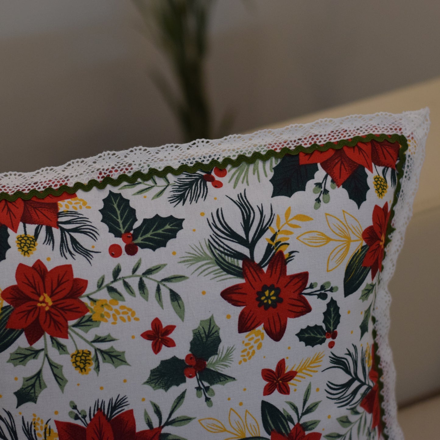 Festive Floral Printed Cushion Cover Set of 5 – 16x16 Inch