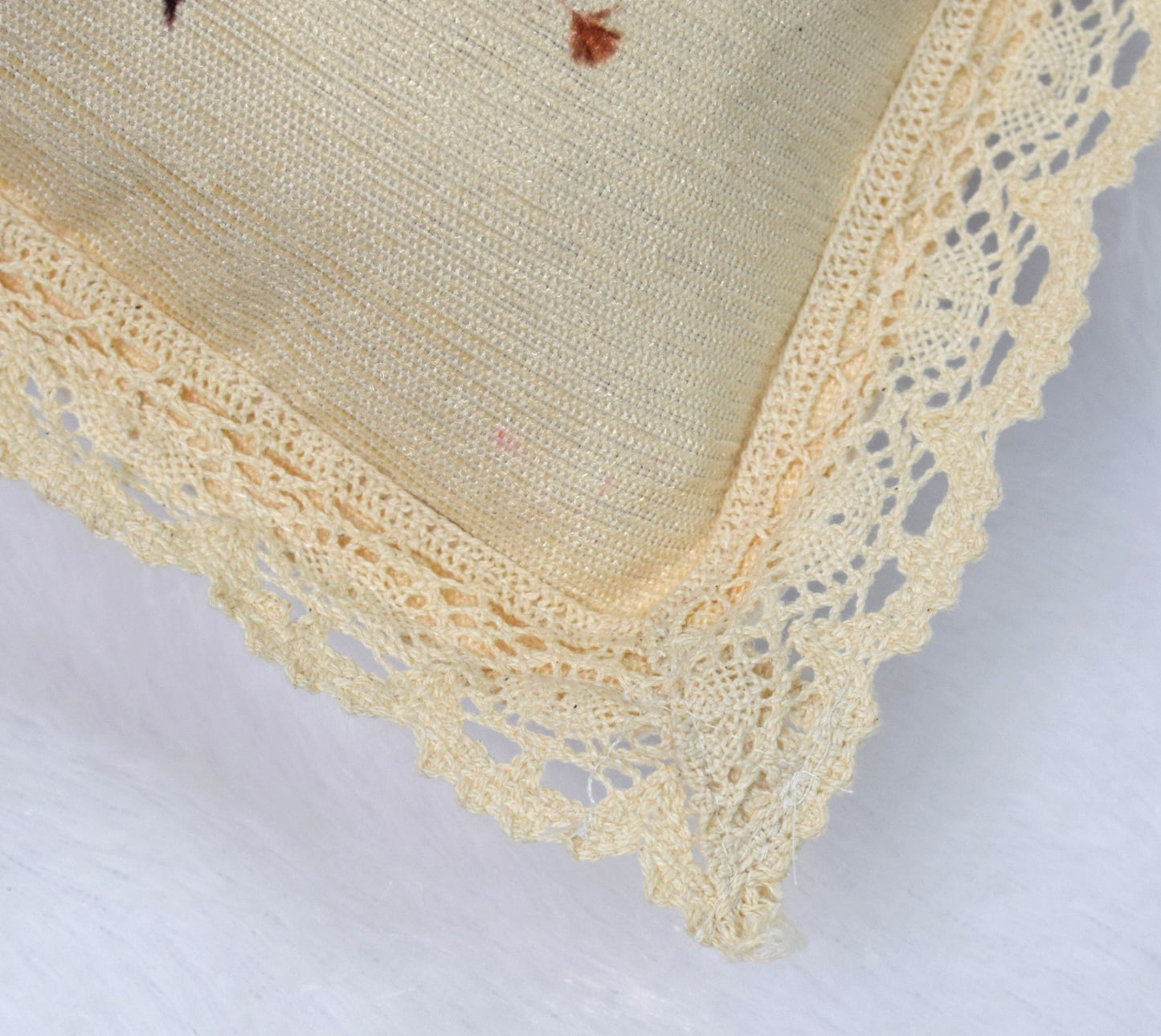 Set of 5 Floral Printed Cushion Covers – Synthetic linen Elegant Beige with Rose Motif