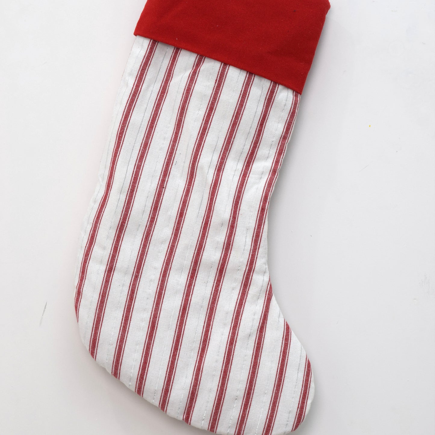 Classic Red & White Striped Christmas Stocking – Festive Hanging Decor