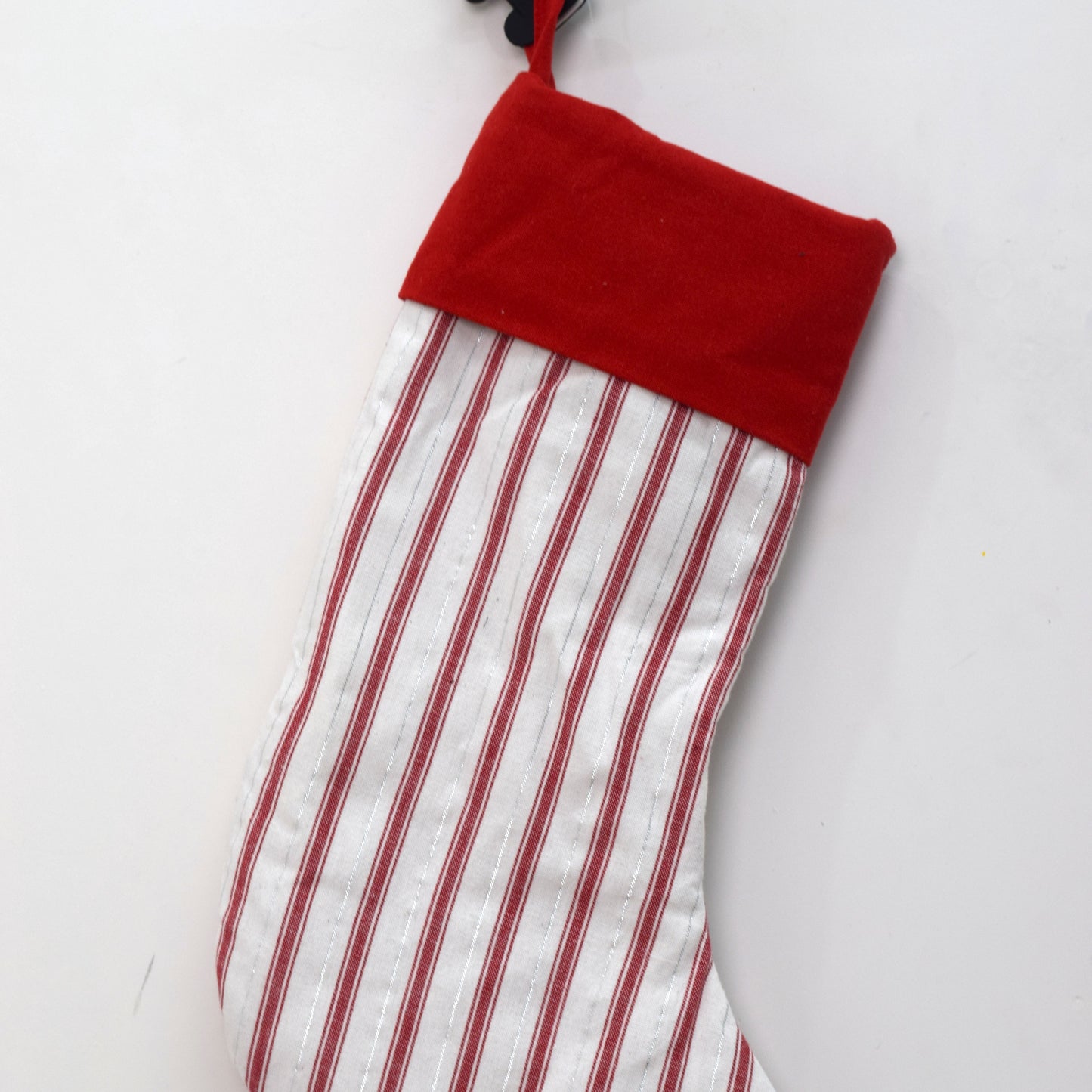 Classic Red & White Striped Christmas Stocking – Festive Hanging Decor
