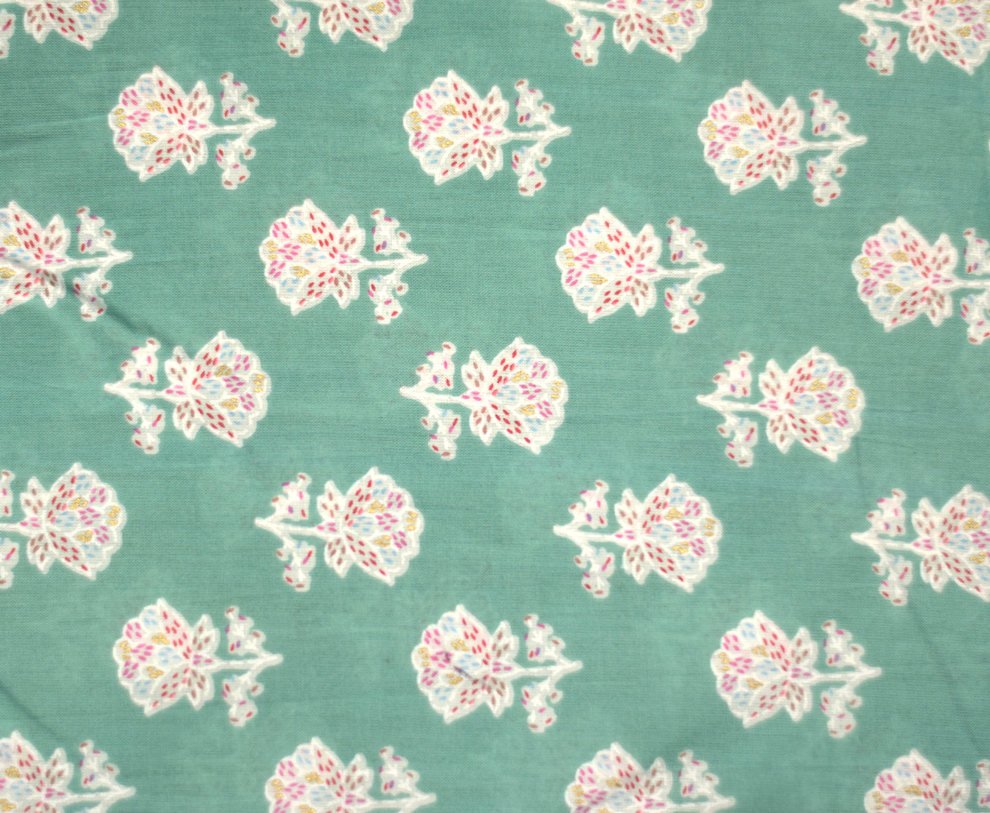 Elegant Green Floral Mix & Match Fabric Set – Top 2.75m & Bottom 2.25m