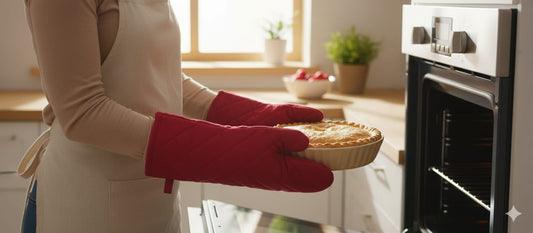 Premium Heat Resistant Quilted Oven Gloves – Set of 2