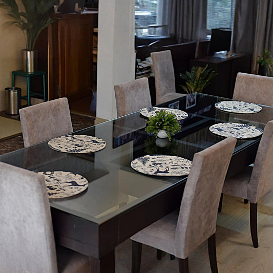 Merry &  Bright Holiday Round Table Mat
