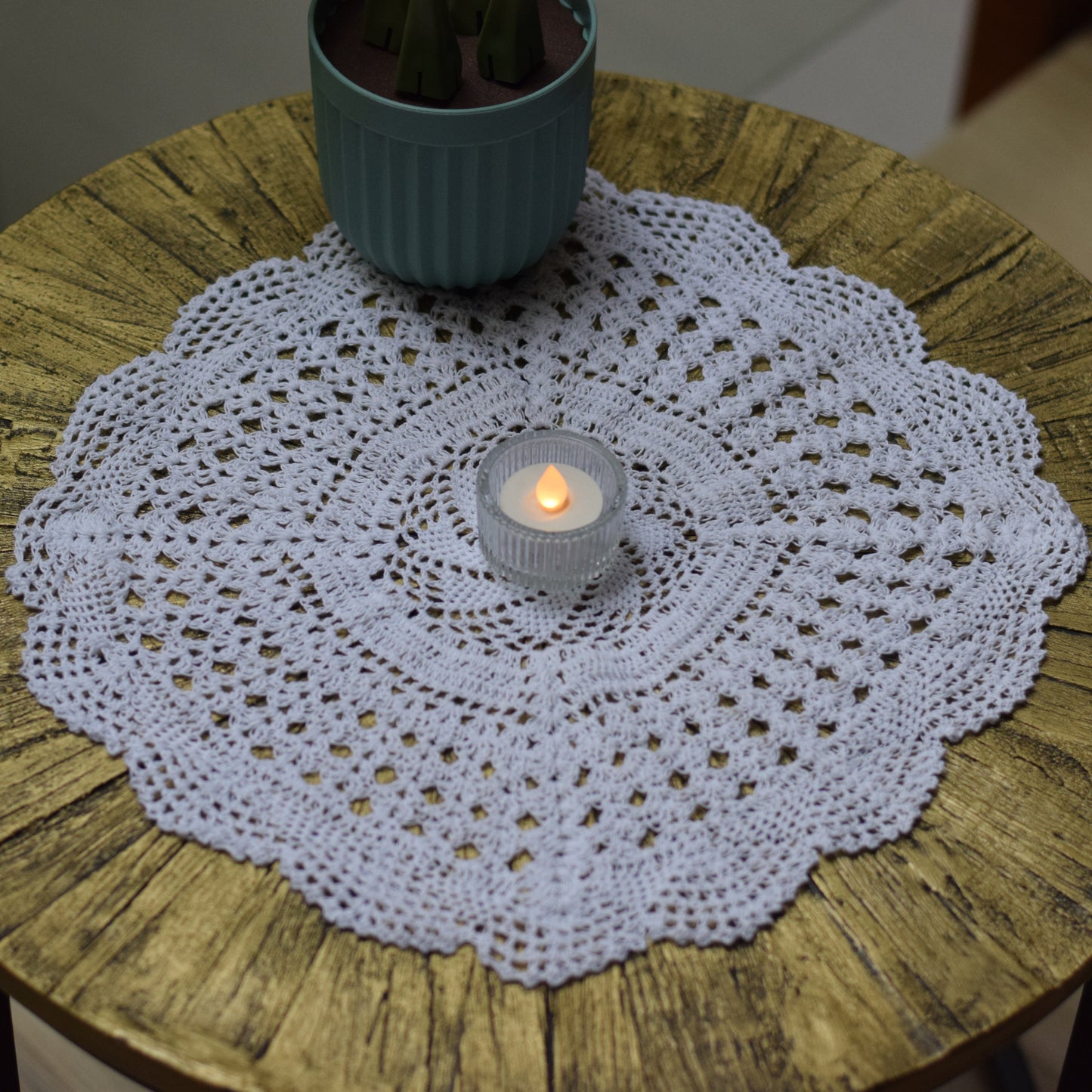 Handmade Crochet Doily – 10 Inch Round Table Decor