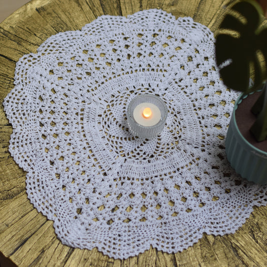 Handmade Crochet Doily – 10 Inch Round Table Decor
