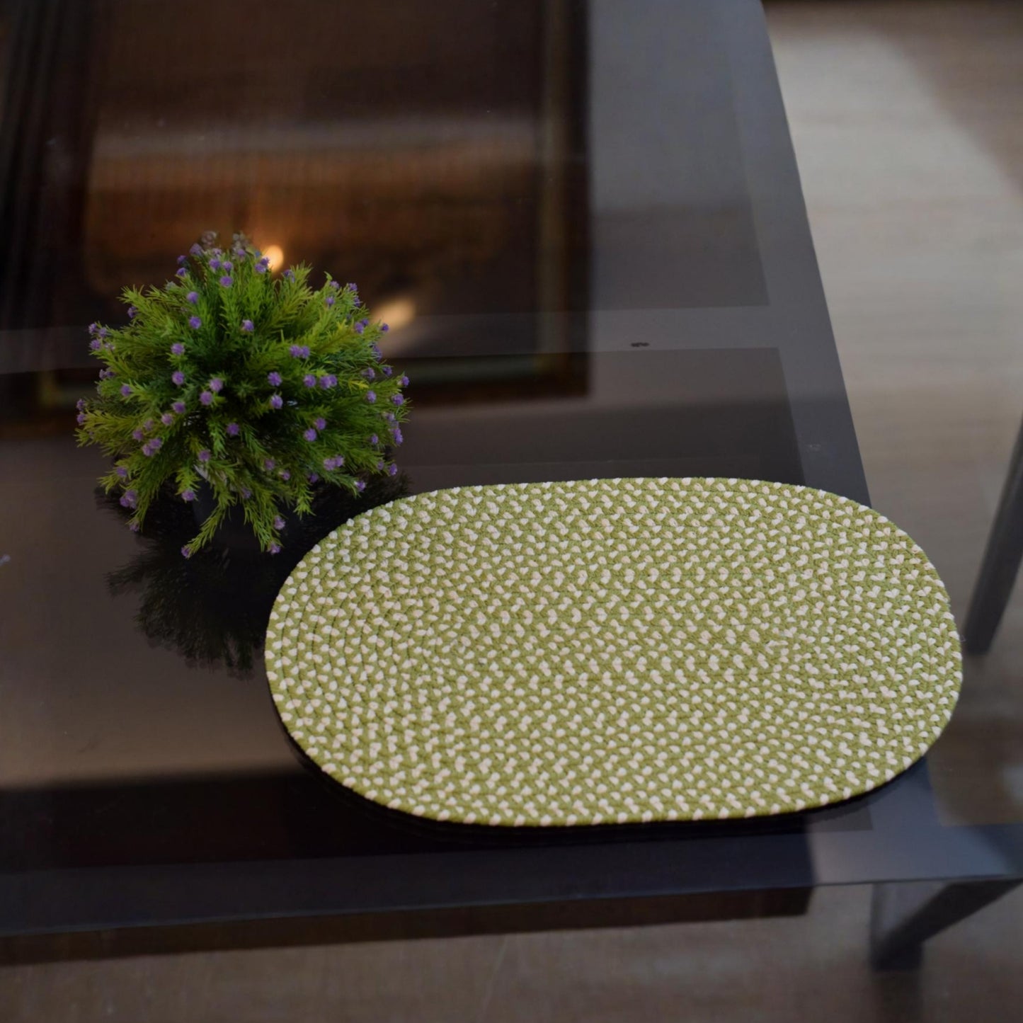 Handwoven Green Cotton Table Mats