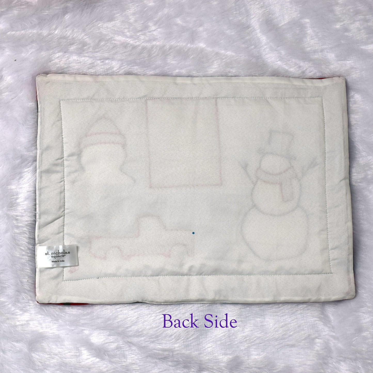 Festive Snowman & Red Truck Christmas Table Mat-20 x 14 inches,