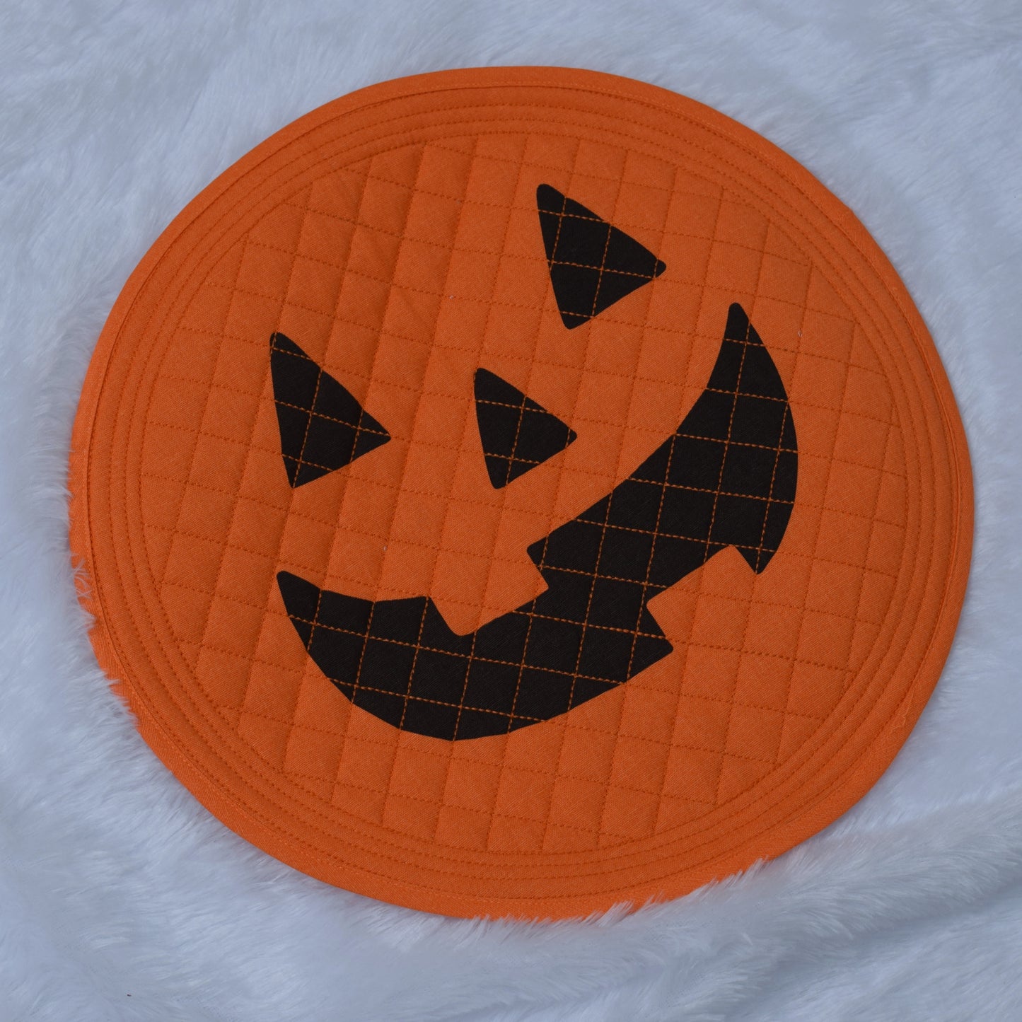 Halloween Pumpkin Face Quilted Table Mat🎃