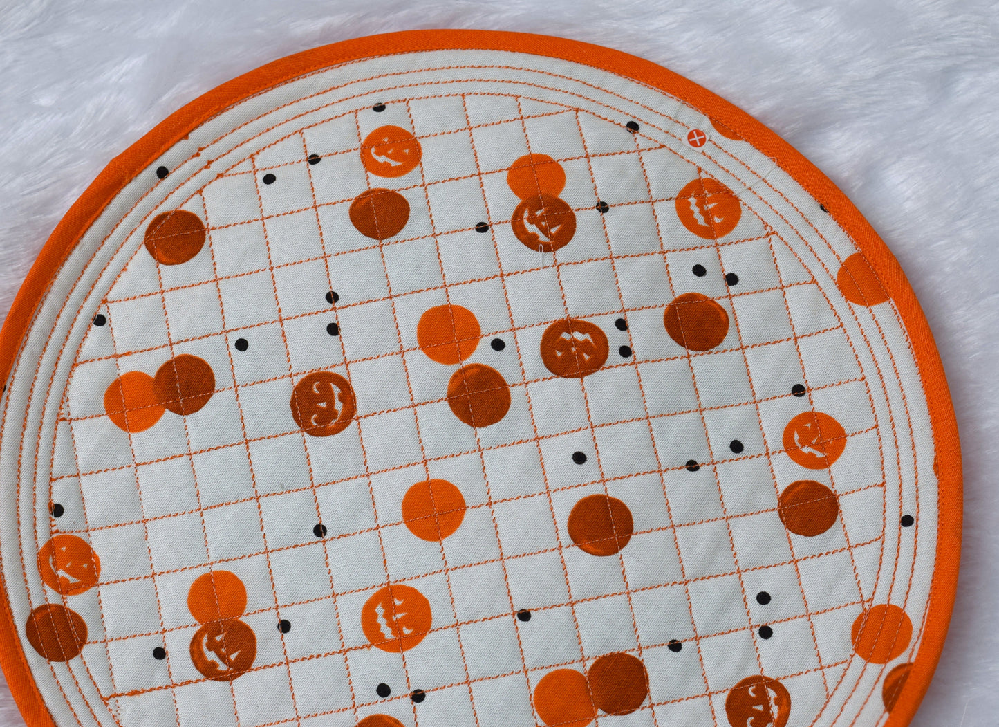 Halloween Pumpkin Face Quilted Table Mat🎃