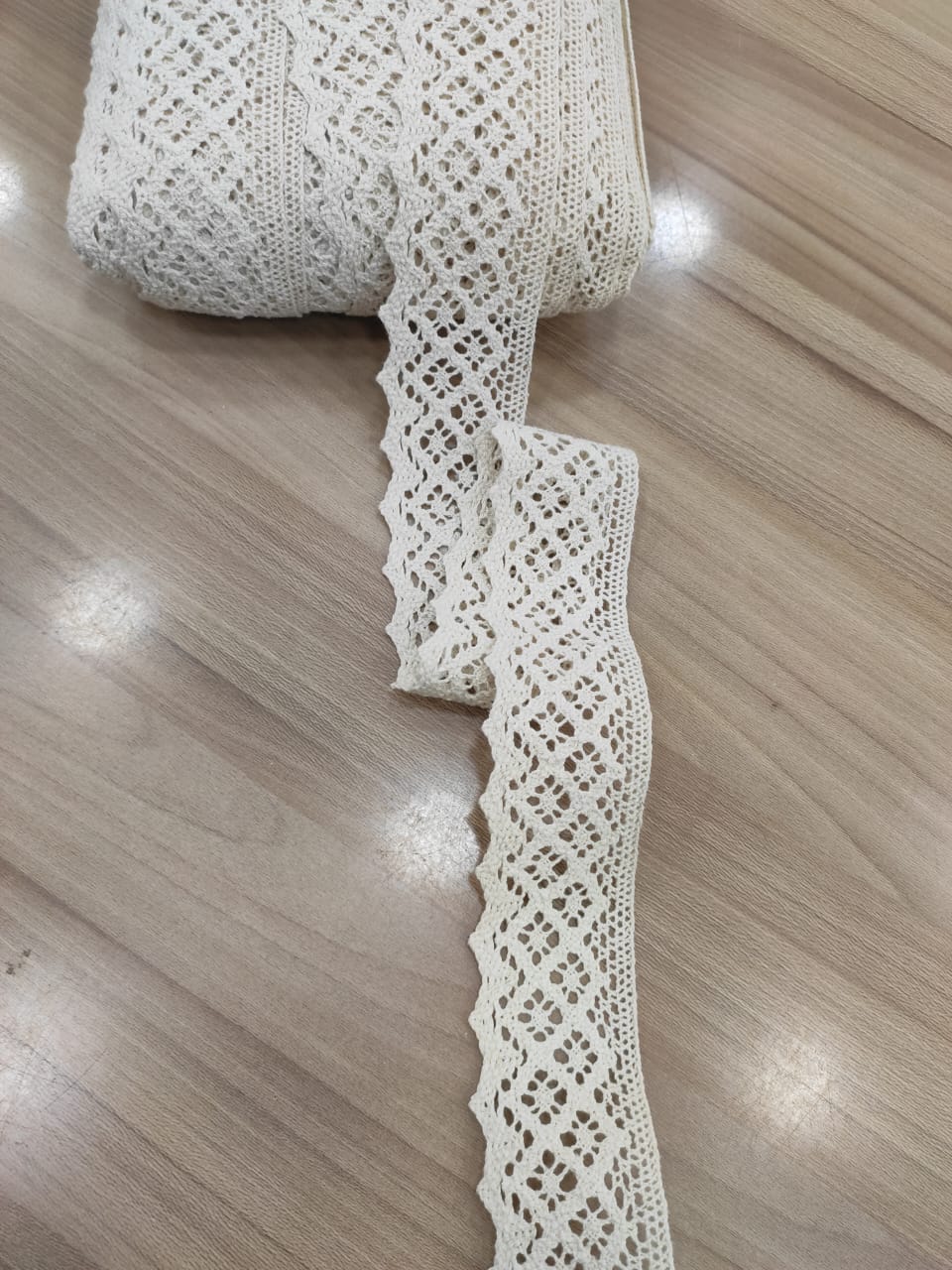 Vintage Cotton Crochet Lace Trim – 2 Inch Width, 20 Meter Roll (white)