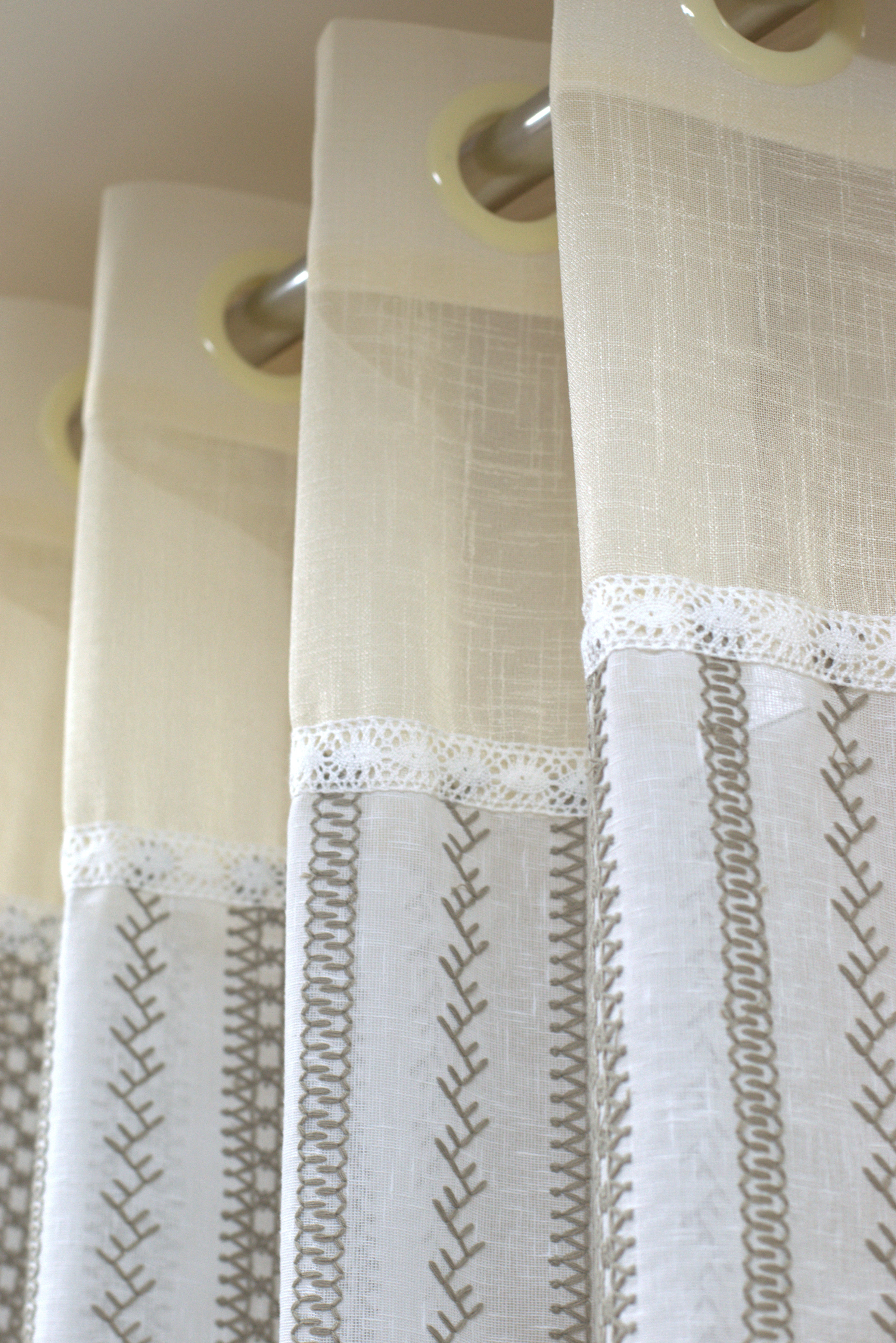 4×7 Semi Linen Door Curtain | Elegant Textured Fabric for Home Décor