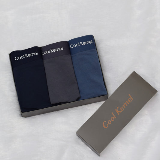 Men’s  Modal and Bamboo  Cotton  Stretch Briefs – Pack of 3 (Dark Blue, Grey & Light Blue)