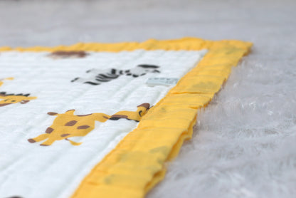 Baby Muslin  Swaddle Cloth with Cute Animal Print | 1.05 m x 1.10 m | Soft & Breathable