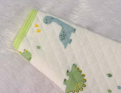 Soft Quilted Dinosaur Print Newborn Jhabla – Front Open Baby Shirt (3-6 Months)