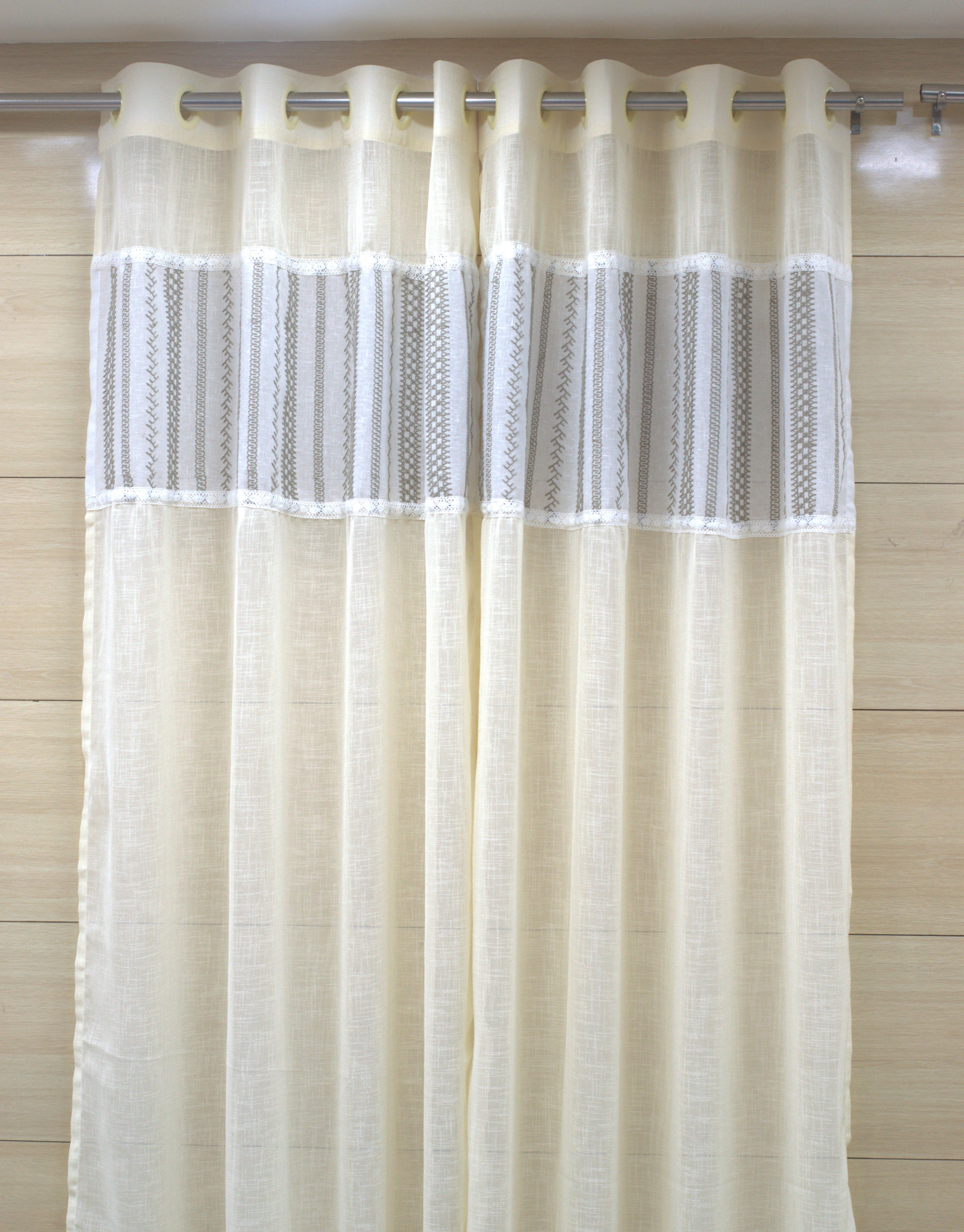 4×7 Semi Linen Door Curtain | Elegant Textured Fabric for Home Décor