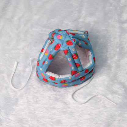 Baby Safety Helmet – Soft Adjustable Head Protector (Strawberry Print) (4–30 Months)