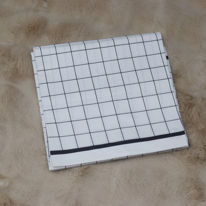 Men’s White Checked Cotton Lungie | Traditional South Indian Wear