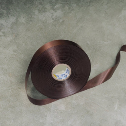 Brown Satin Ribbon Roll – 1 Inch Wide, 200 Yards