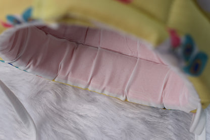 Soft Cotton Baby Safety Helmet – Adjustable Head Protector (4–30 Months)