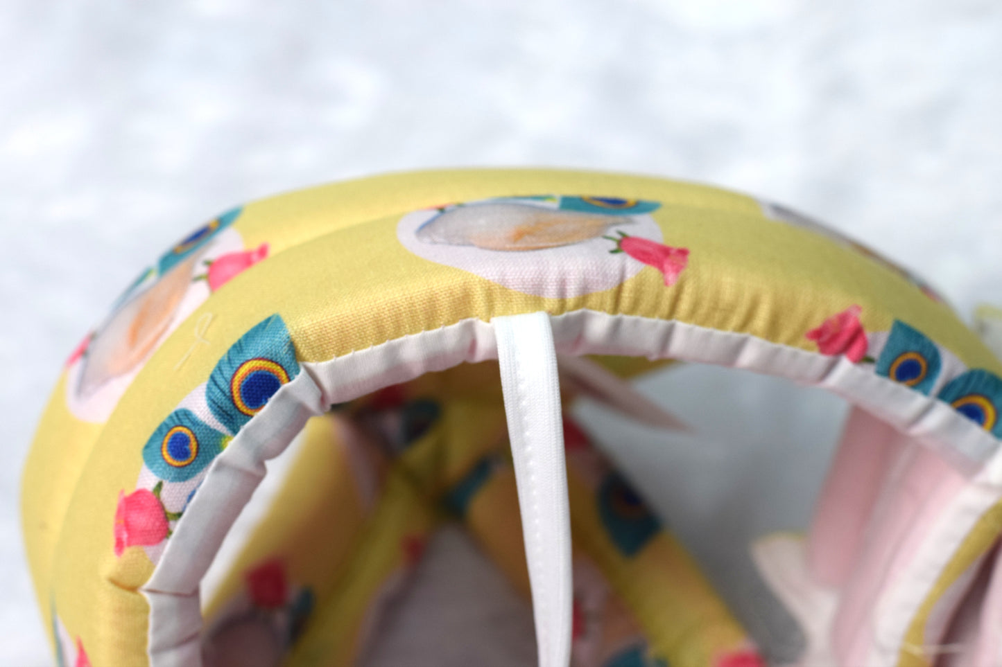 Soft Cotton Baby Safety Helmet – Adjustable Head Protector (4–30 Months)