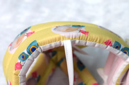 Soft Cotton Baby Safety Helmet – Adjustable Head Protector (4–30 Months)