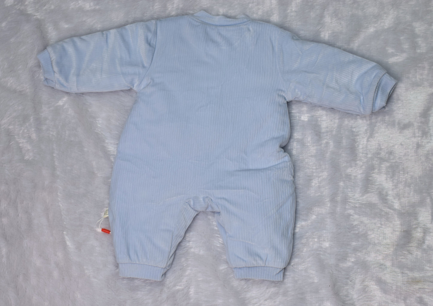 Warm Infant Winter Playsuit with Cute Animal Applique | Snap-Front Baby Sweater Romper