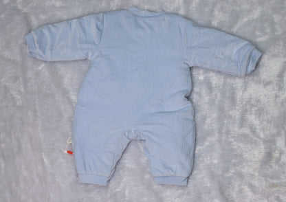 Warm Infant Winter Playsuit with Cute Animal Applique | Snap-Front Baby Sweater Romper