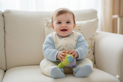 Newborn/Infant Warm Snap-Up Sleepsuit - Long Sleeve Quilted Romper