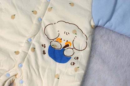 Newborn/Infant Warm Snap-Up Sleepsuit - Long Sleeve Quilted Romper