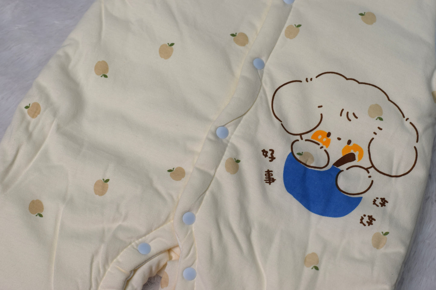 Newborn/Infant Warm Snap-Up Sleepsuit - Long Sleeve Quilted Romper