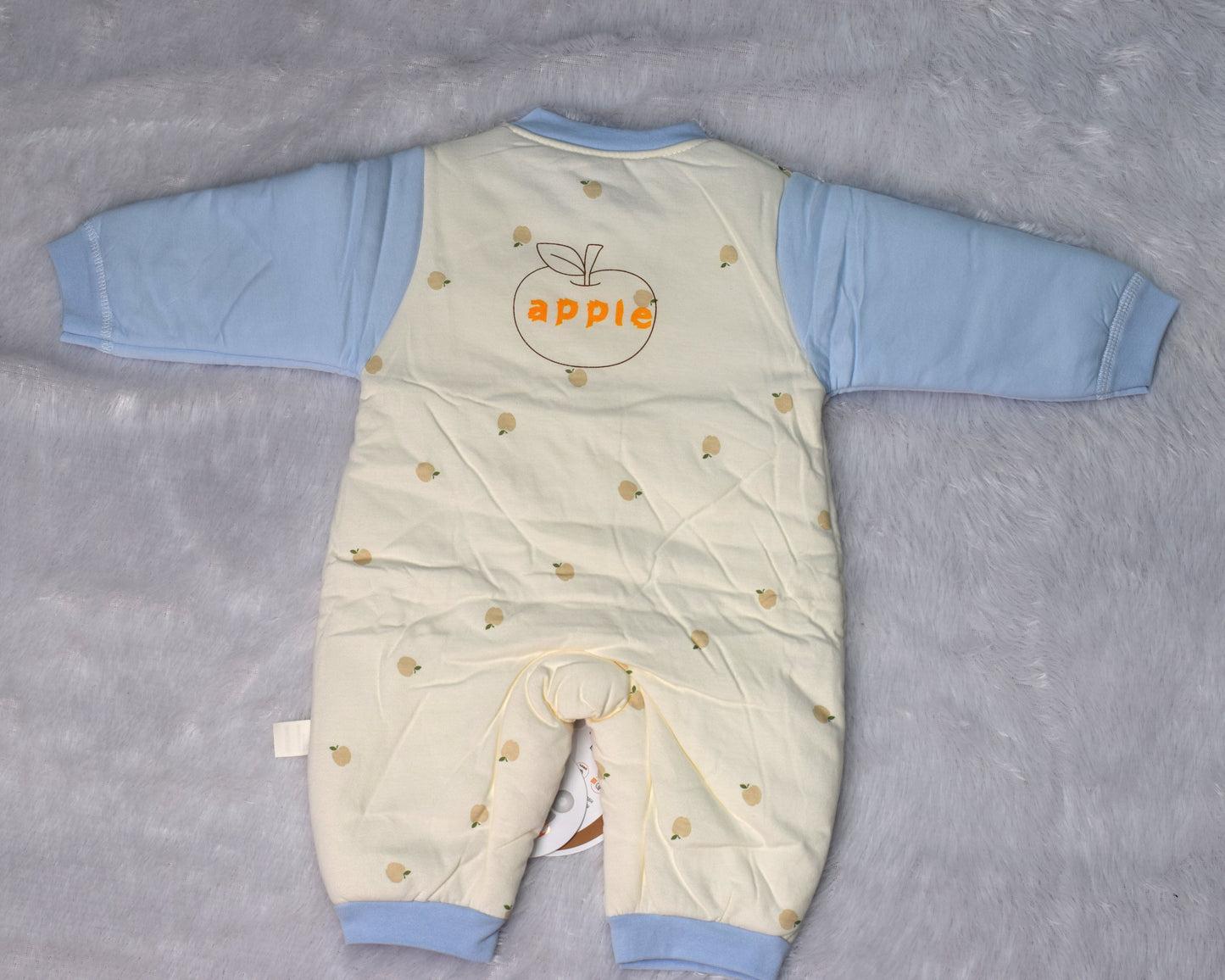 Newborn/Infant Warm Snap-Up Sleepsuit - Long Sleeve Quilted Romper