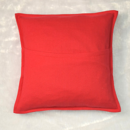 Festive Honeycomb Red Christmas Cushion Cover