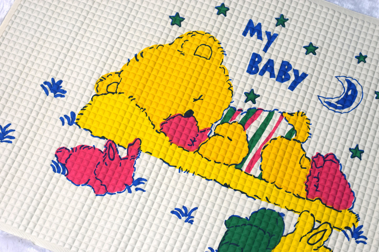 Kids Joy Printed Air-Filled Rubber Cot Sheet for Bathing – Soft, Waterproof & Baby-Safe