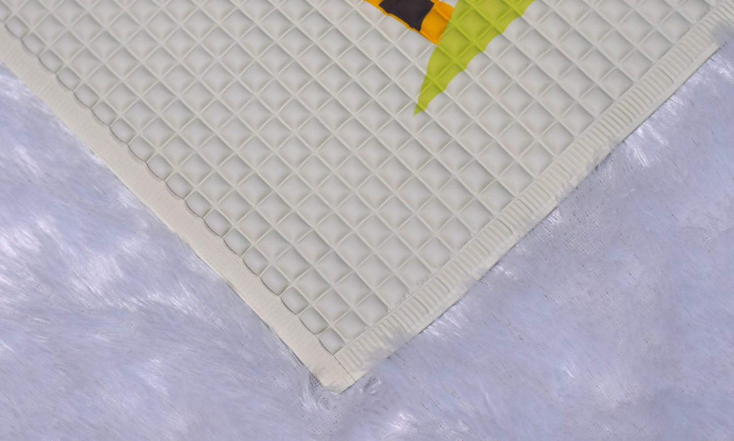 Kids Joy Printed Air-Filled Rubber Cot Sheet – Waterproof Baby Bath & Changing Mat