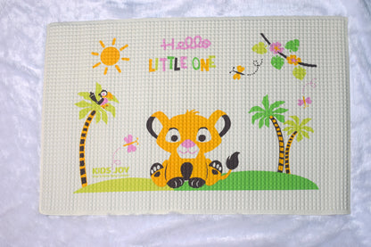 Kids Joy Printed Air-Filled Rubber Cot Sheet – Waterproof Baby Bath & Changing Mat