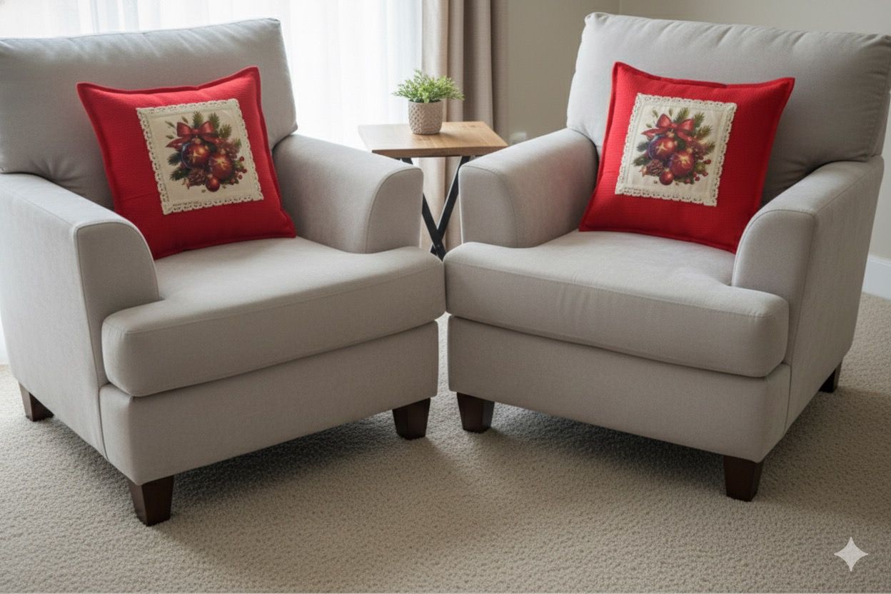 Festive Christmas Honeycomb Cushion Cover - 16x16 Holiday Decor Pillow Case