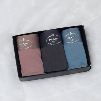 Men’s Premium Briefs Set of 3 – rosewood, Gray & Light Blue