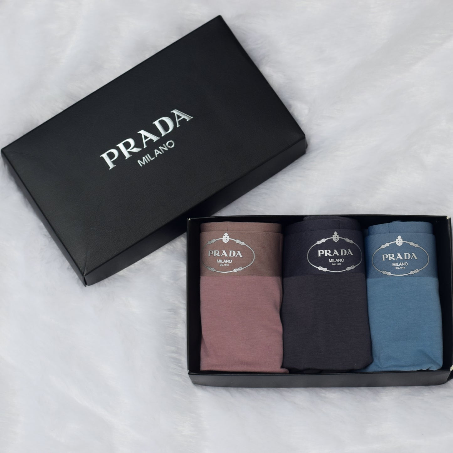 Men’s Premium Briefs Set of 3 – rosewood, Gray & Light Blue