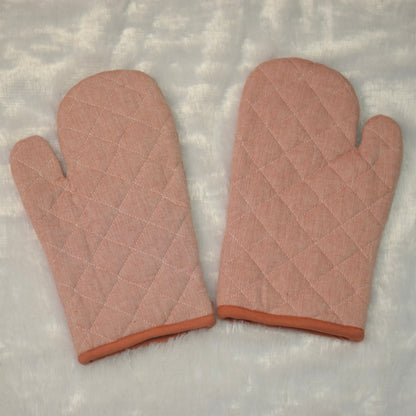 Premium Quilted Cotton Oven Gloves – Heat Resistant Kitchen Mitts (Set of 2
