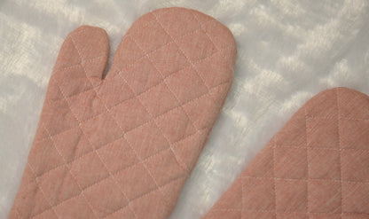 Premium Quilted Cotton Oven Gloves – Heat Resistant Kitchen Mitts (Set of 2