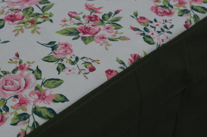 Floral Cotton King Size Bedspread – Soft Printed Bedsheet with Elegant Rose Design