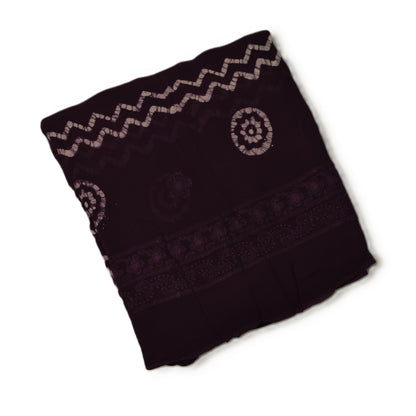 Elegant Maroon Bandhani Printed Georgette Shawl