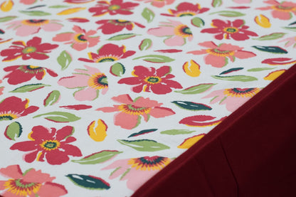 Elegant Floral Print King Size Bed Spread with Matching Pillow Covers