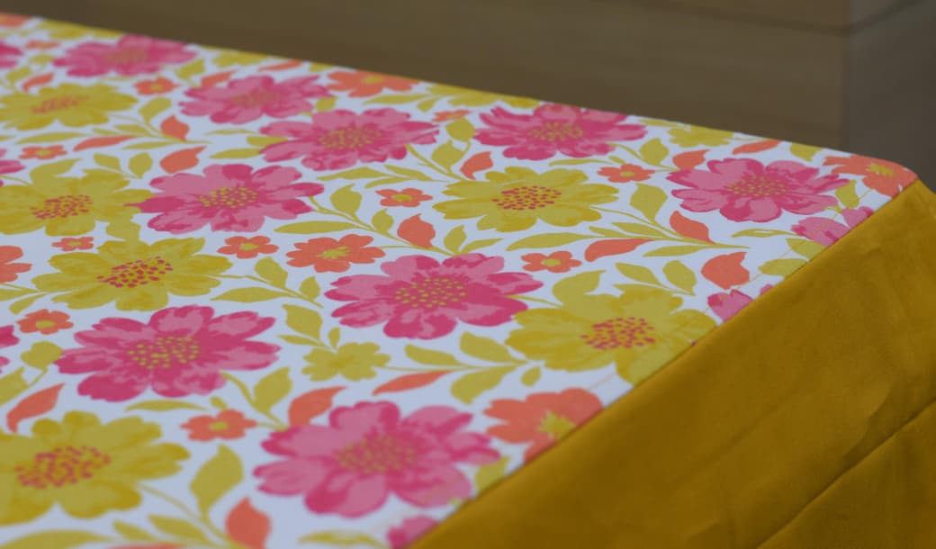 Floral Bloom King Size Bed Spread with Matching Pillow Covers – Soft Cotton Feel