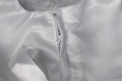 🌸 White Floral Embroidered Baby Frock – Party &  Birthday Wear