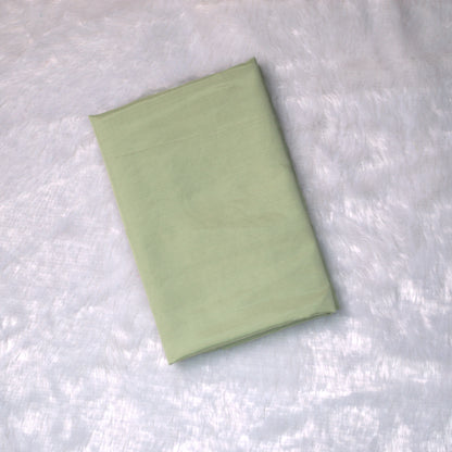 Soft Organza Embroidered Unstitched Churidar Set – Sage Green (Without Lining)